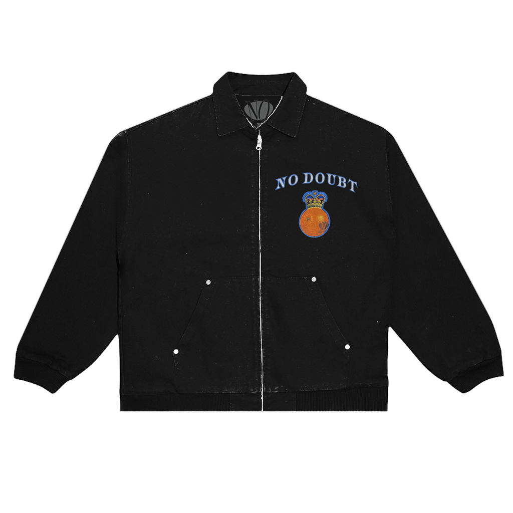 Black jacket with 'No Doubt' logo on front left chest