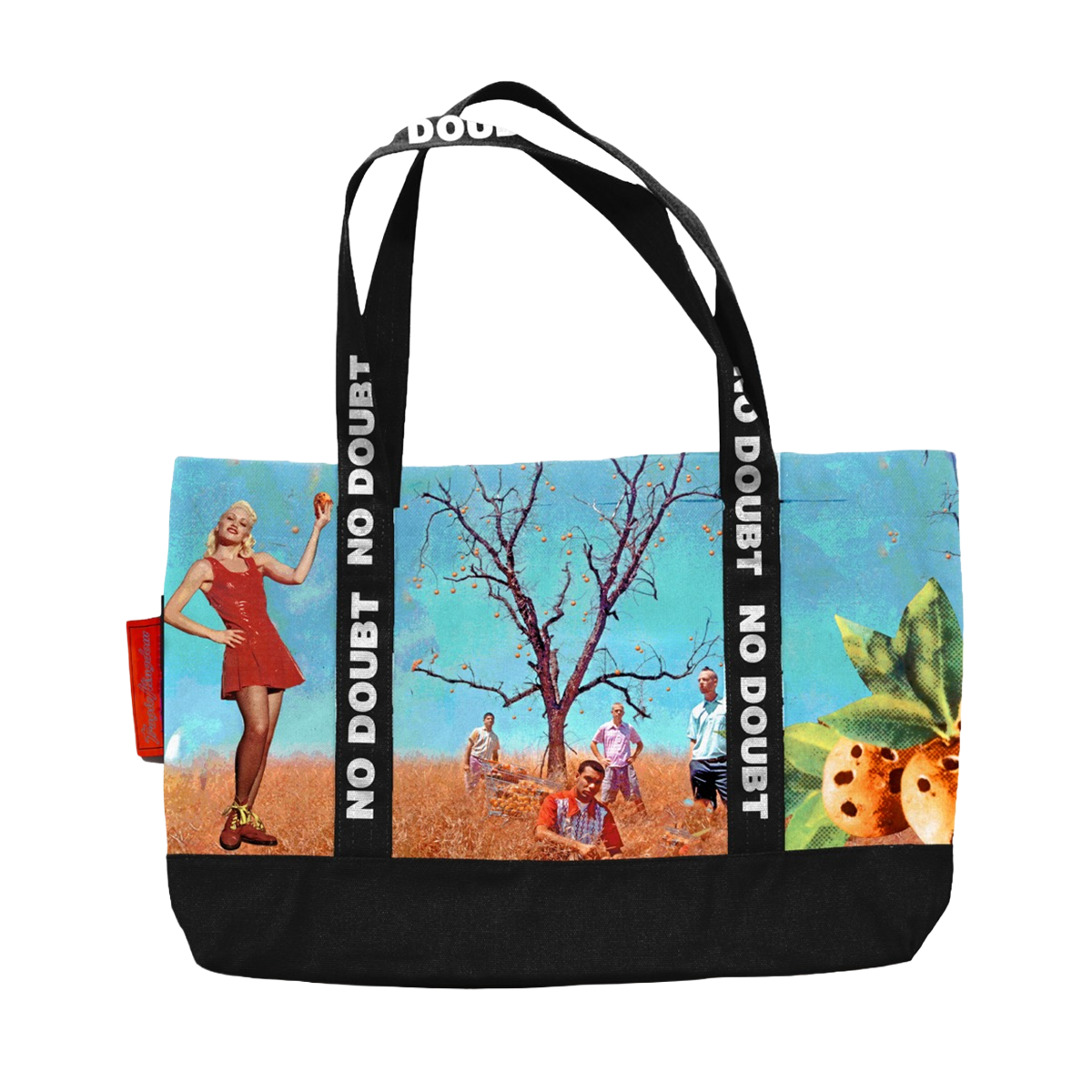 Tote bag with 'No Doubt' album cover design on the side