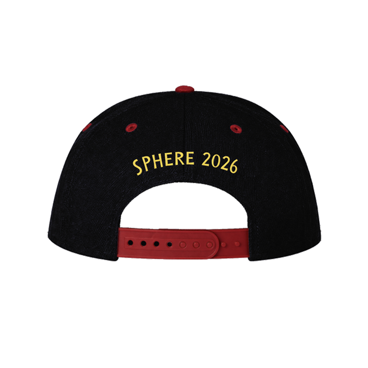 Black and red cap with 'SPHERE 2026' text 